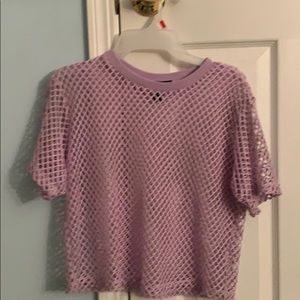 purple mesh concert top